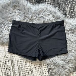 Women’s Basic Black Polyester & Spandex Stretch Swim Shorts‎ Size 24W